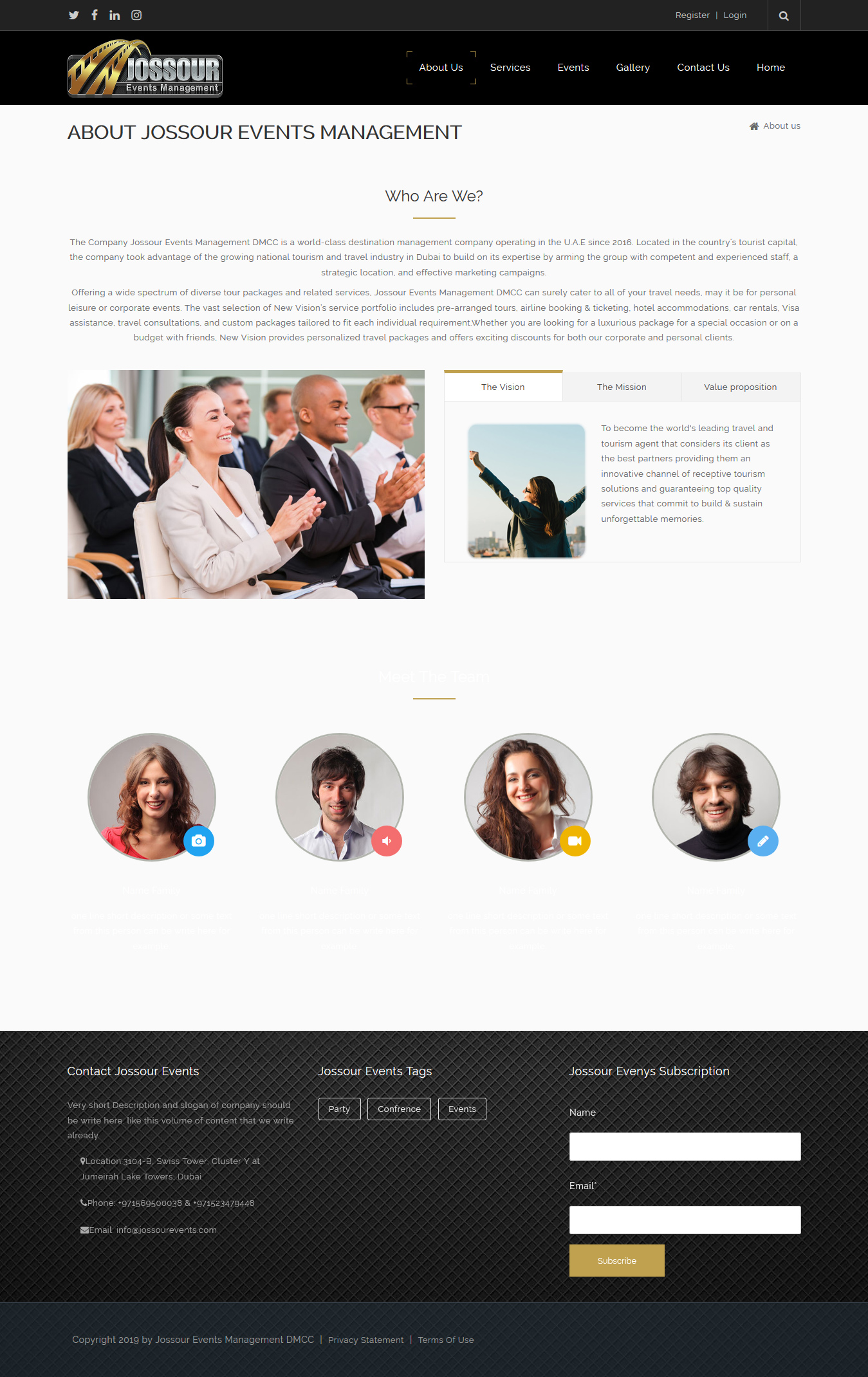 jossourevents-About