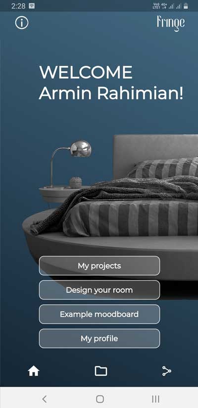 اپلیکیشن android و iOS شرکت هلندی Fringe Interior