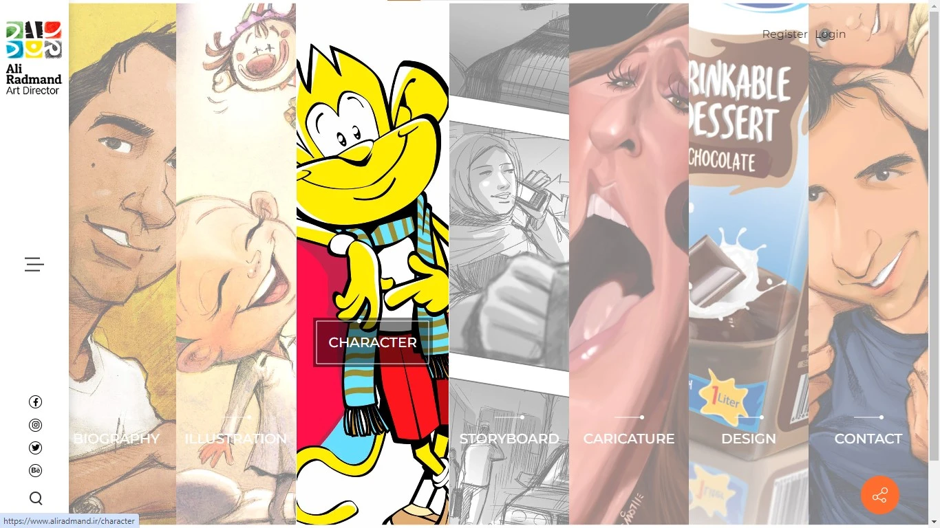 وب‌سایت هنری استاد علی رادمند